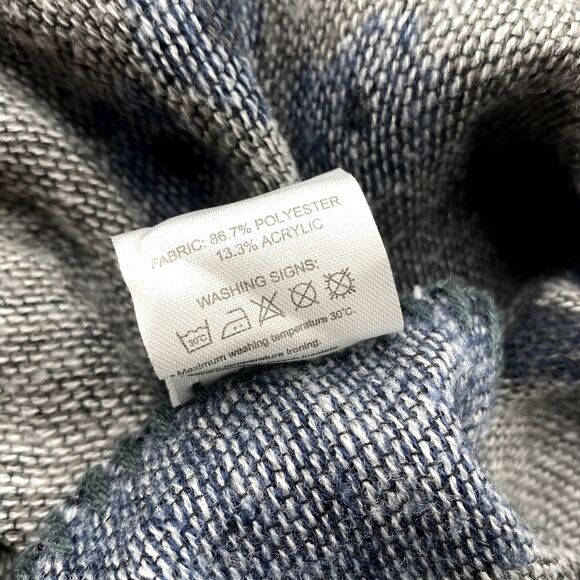 Urban Coco Women Knitted Open Poncho Cape Blanket Ladies Navy Warm Wrap Shawl - Picture 6 of 6